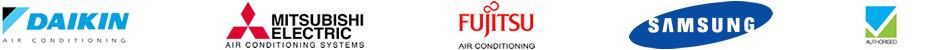 Daikin, Mitsubishi, Fujitsu, Samsung & Australian Refrigeration Logos