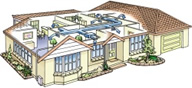 Diagram of a ducted house | LCM Air Conditioning